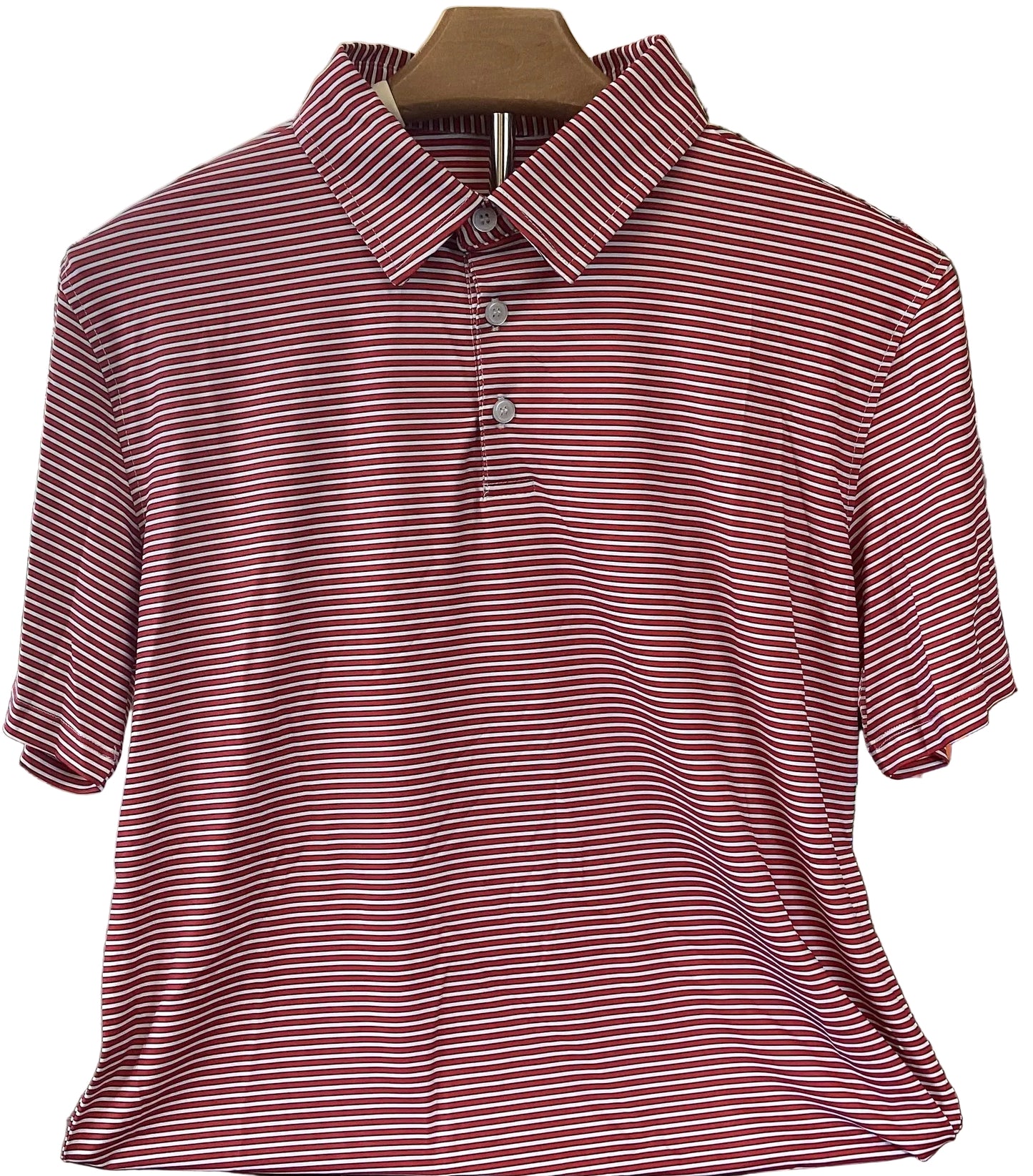 Red/Micro Black/White Stripe Polo