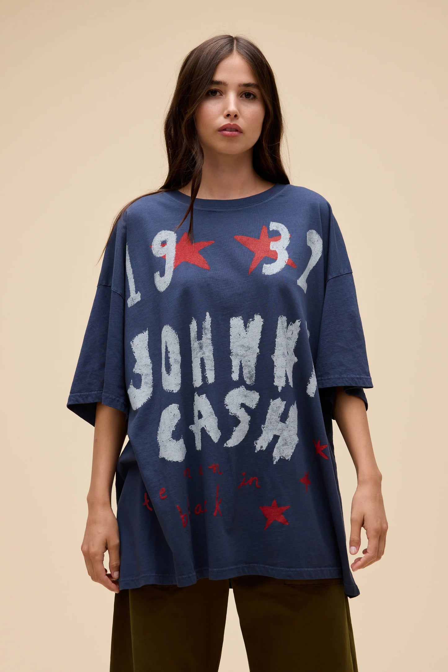 Johnny Cash Doodles OS Tee