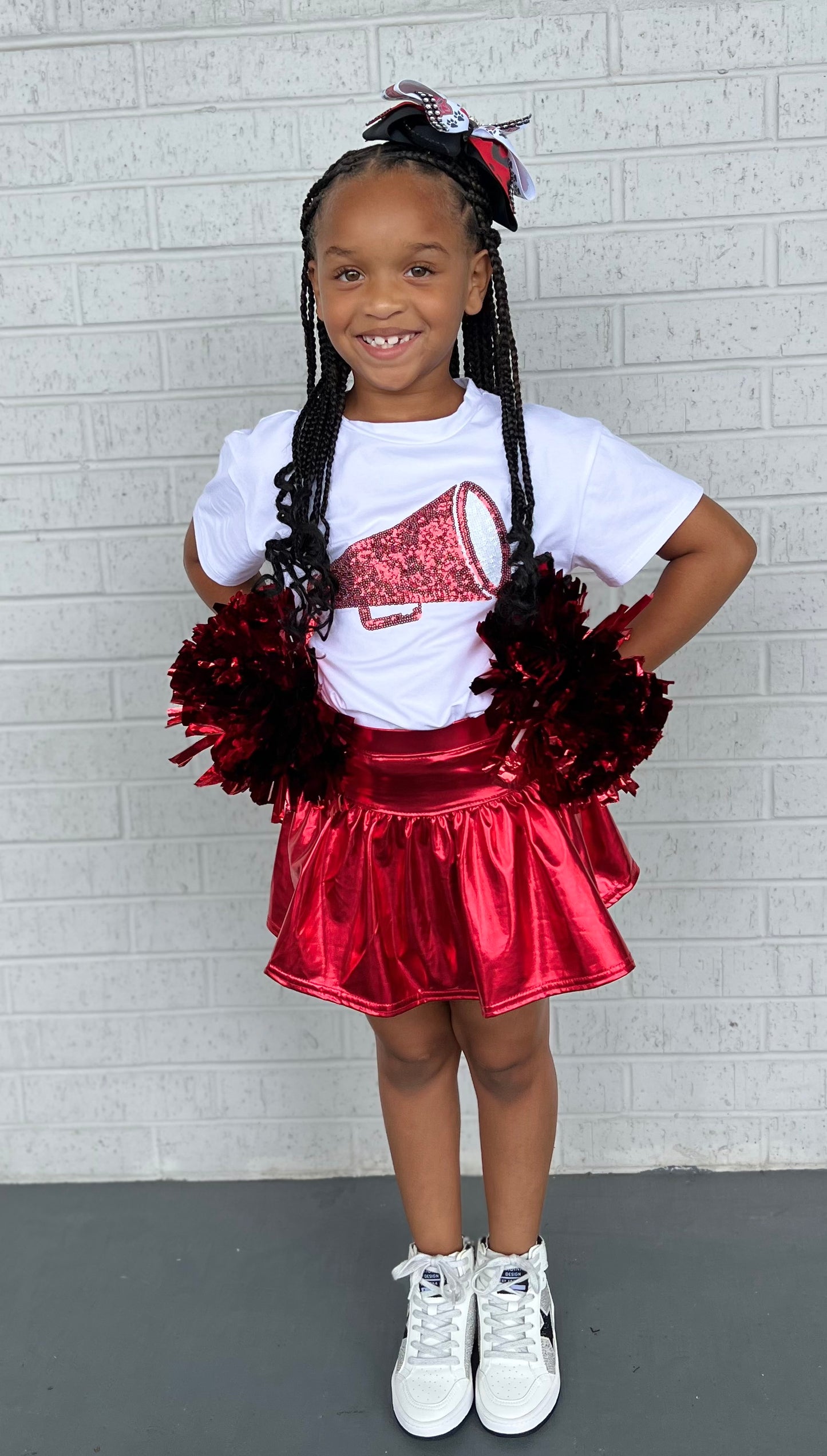 Red Metallic Skort