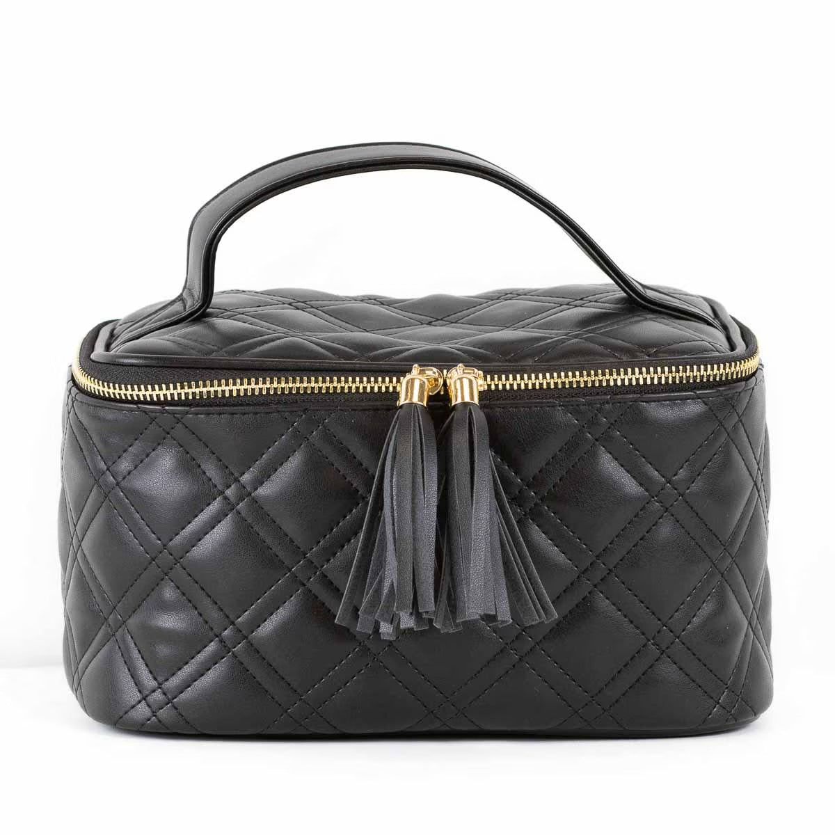 Brighton Quilted Train Case In Black