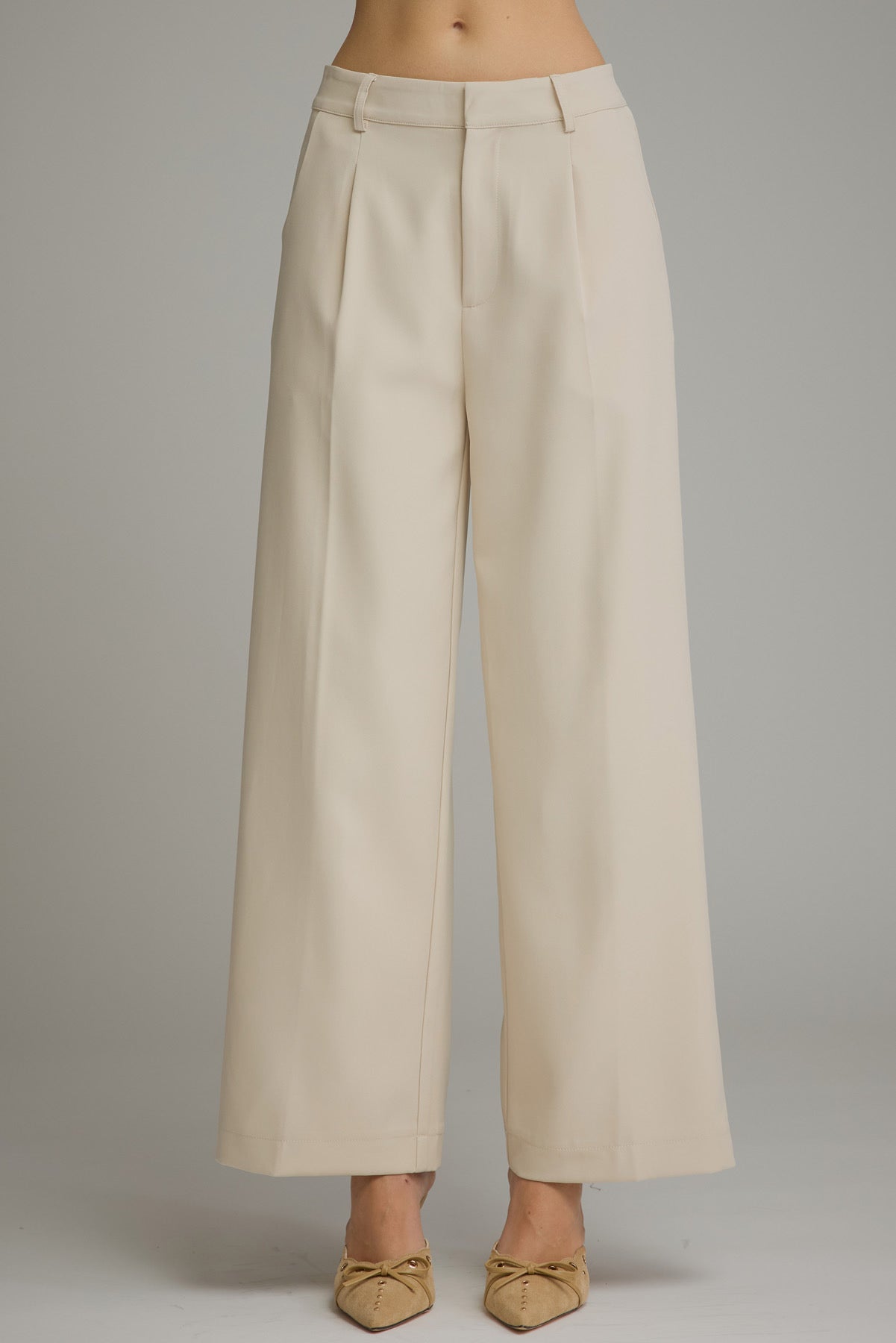Khaki Mid Rise Pant