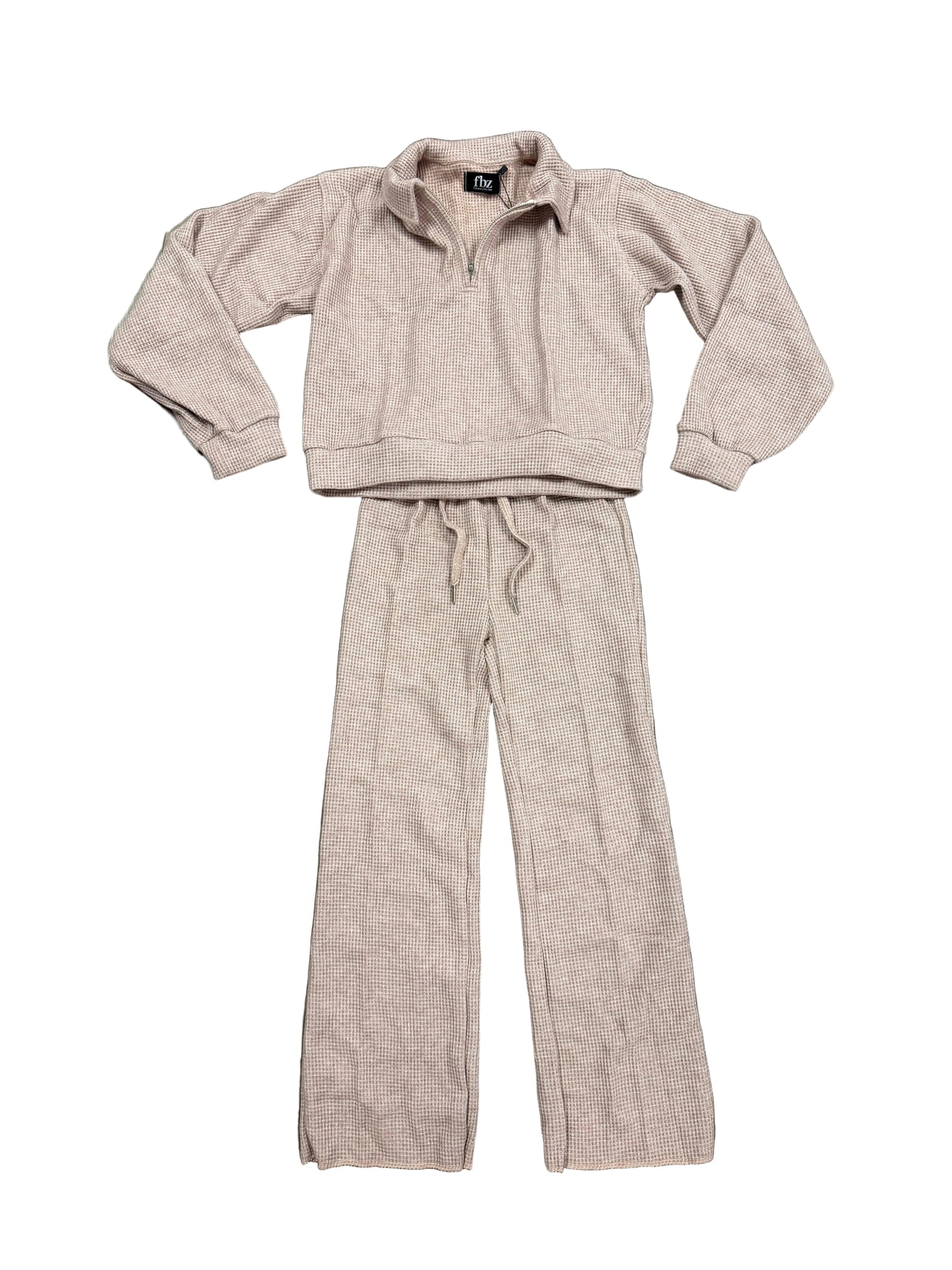 Silver Sparkle Waffle Knit Set