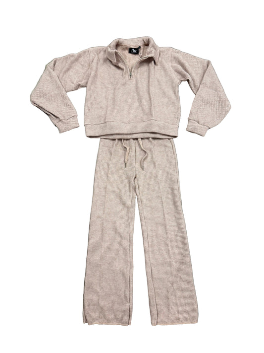 Silver Sparkle Waffle Knit Set