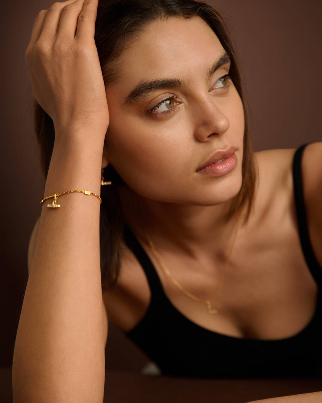Lustre Waterproof Gold T-Bar Bracelet