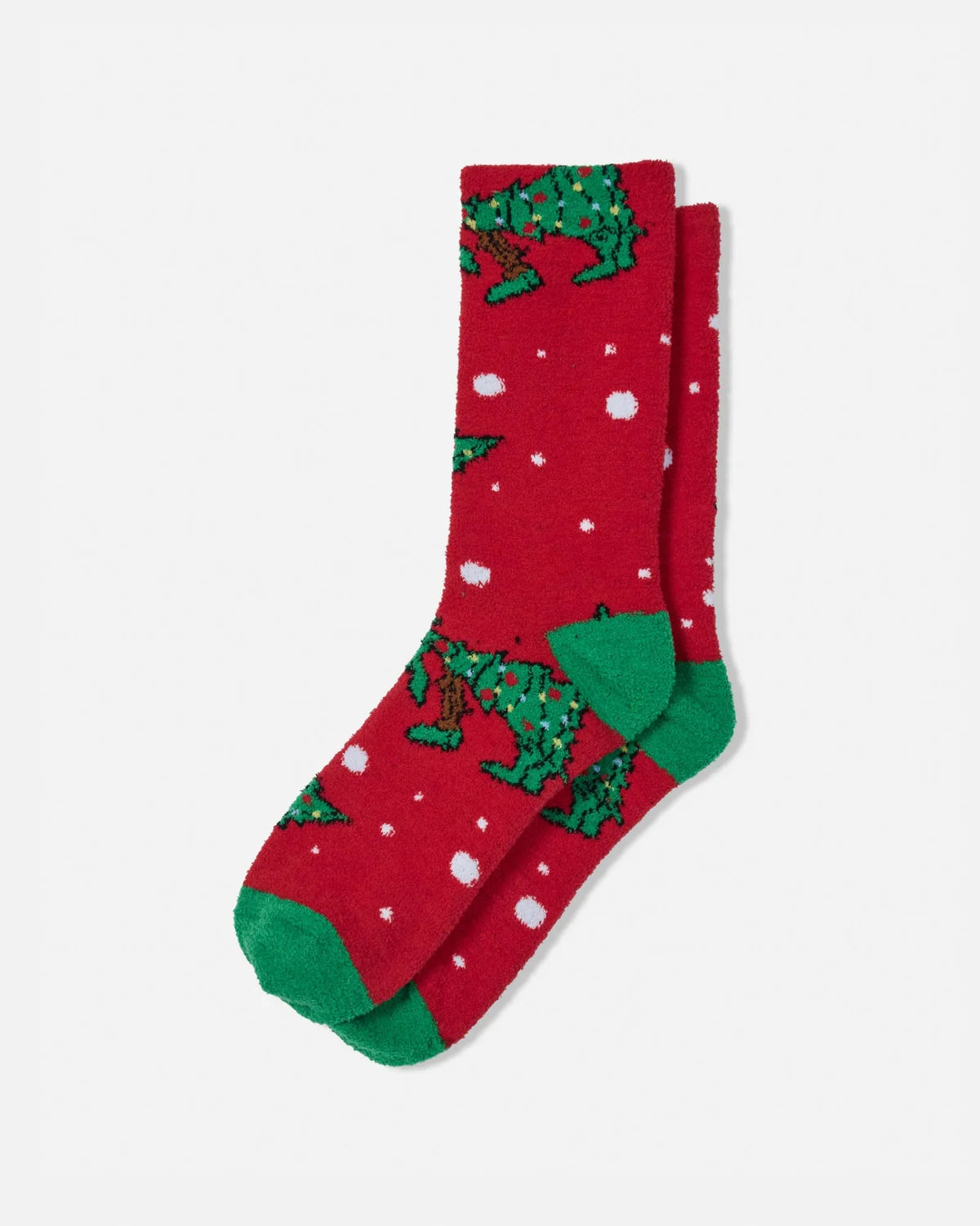 Christmas Tree Fuzzy Socks-1 pack