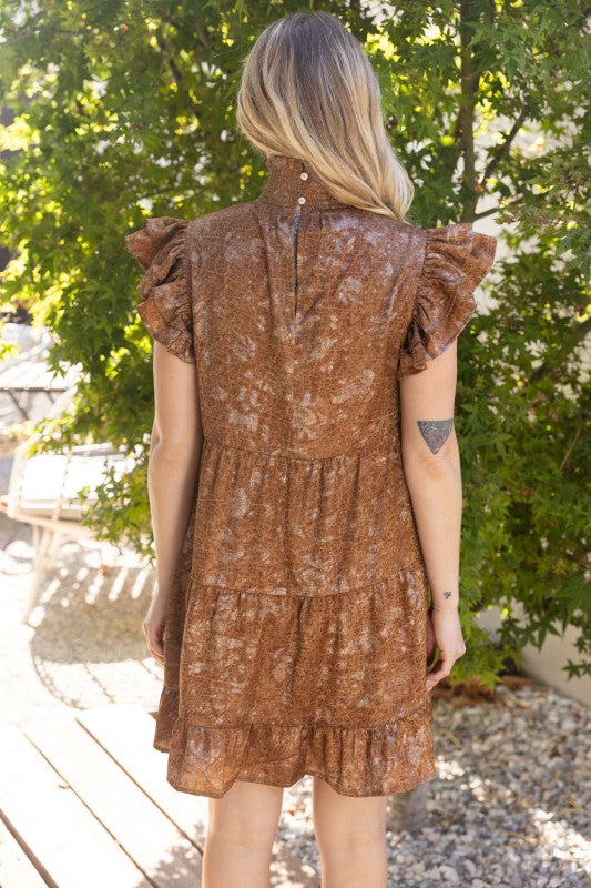 Smocked Animal Print Dress