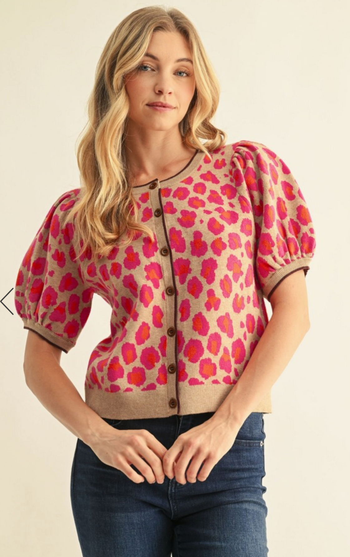Fuschia Leopard Cardigan