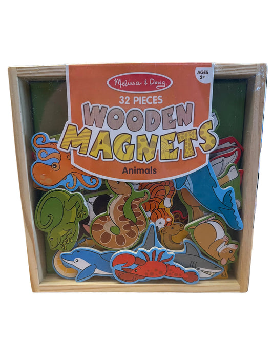 32pc Wooden Animal Magnets