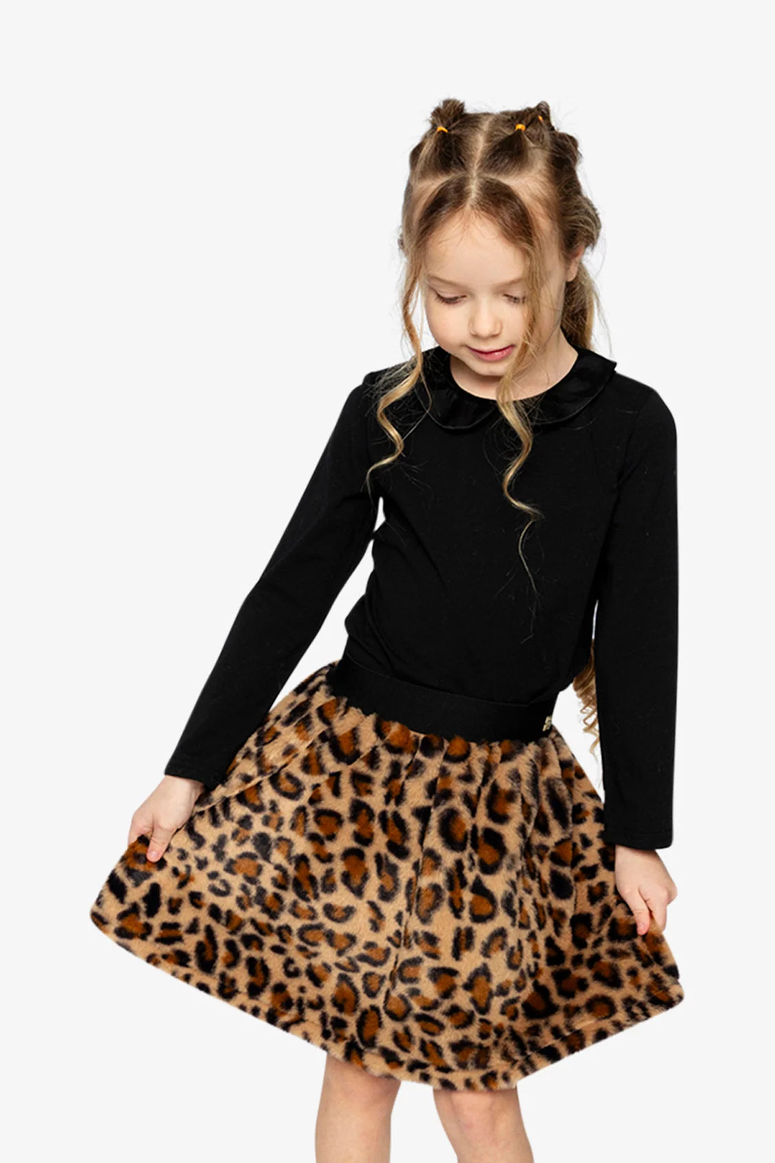 Black Shirt With Peter Pan Collar