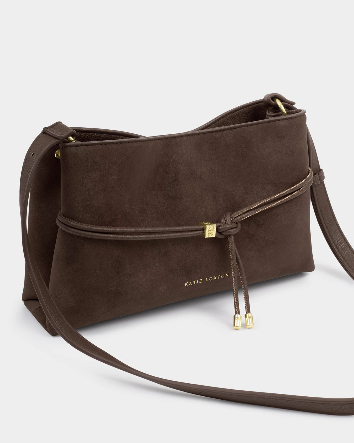 Lori Suedette Crossbody Bag in Bitter Chocolate
