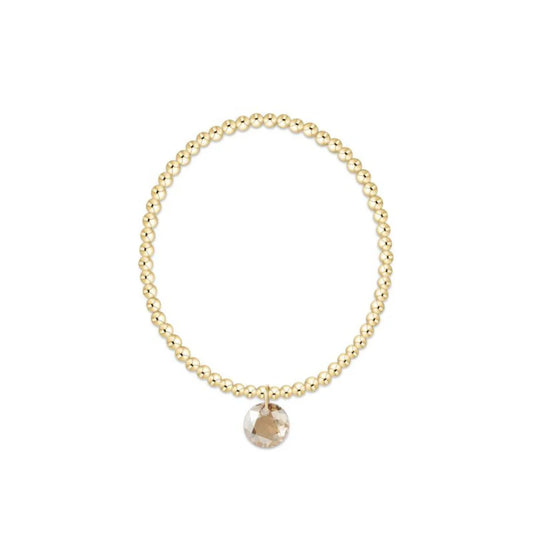 Classic Gold 3mm Bracelet - Reflection Charm November