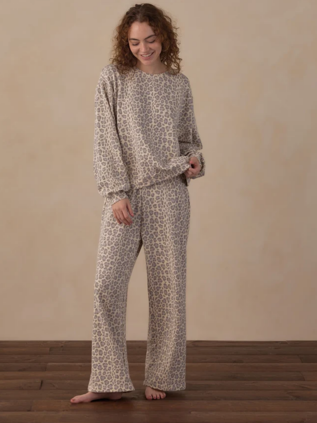 Blue Leopard Sweatpants