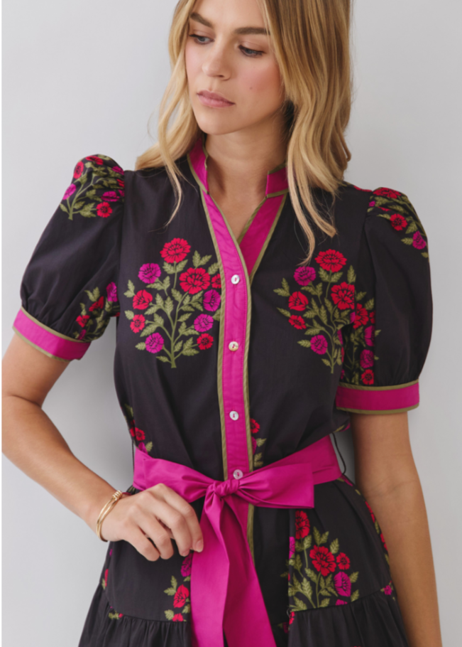 Floral Print Puff Sleeve Dress