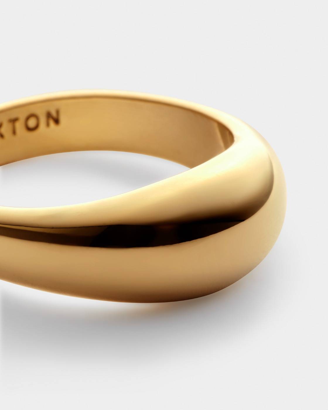Aura Waterproof Gold Dome Ring