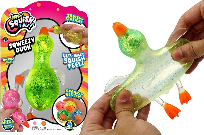 Squeezy Glitter Duck