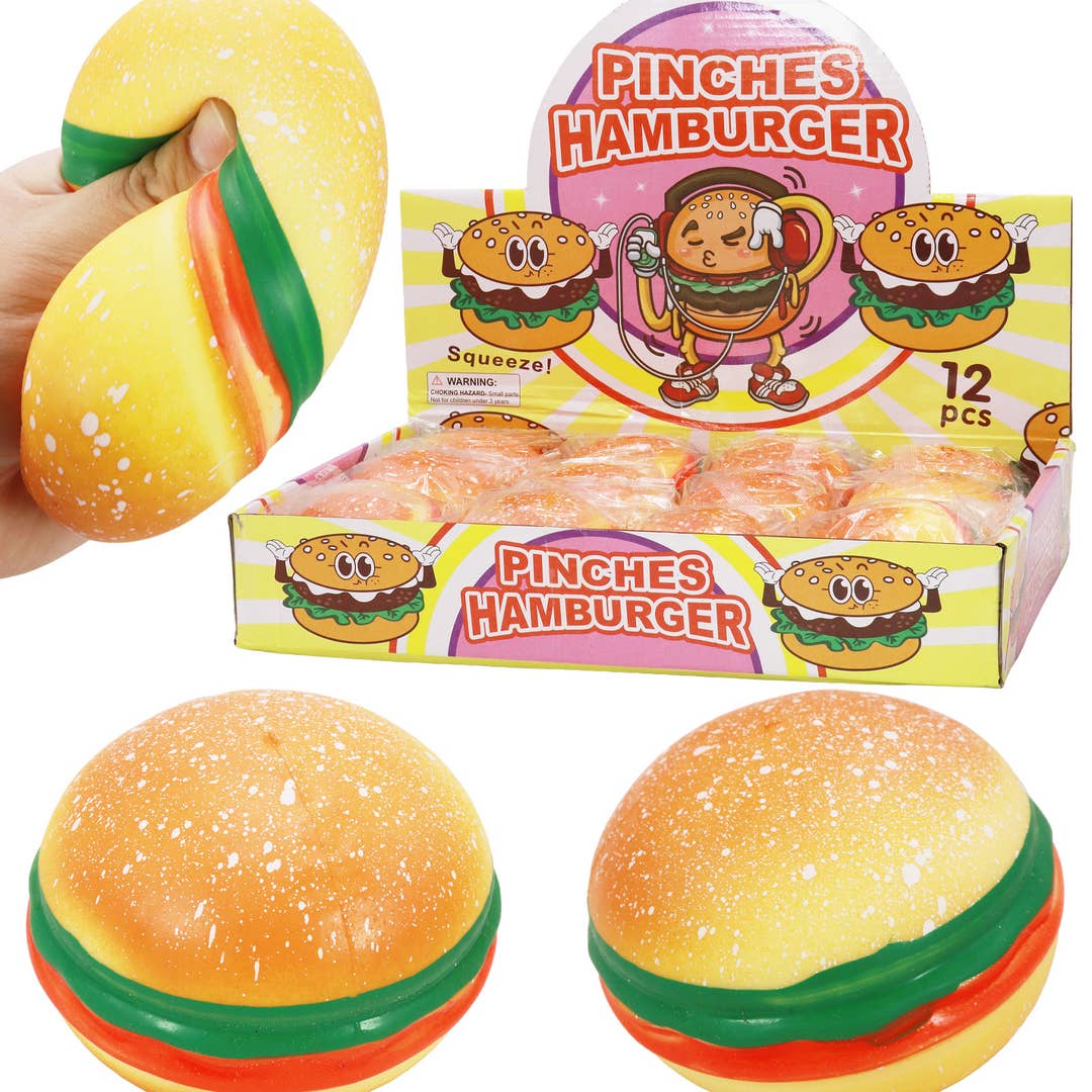 Hamburger Fluffy Slime Filled Squishy