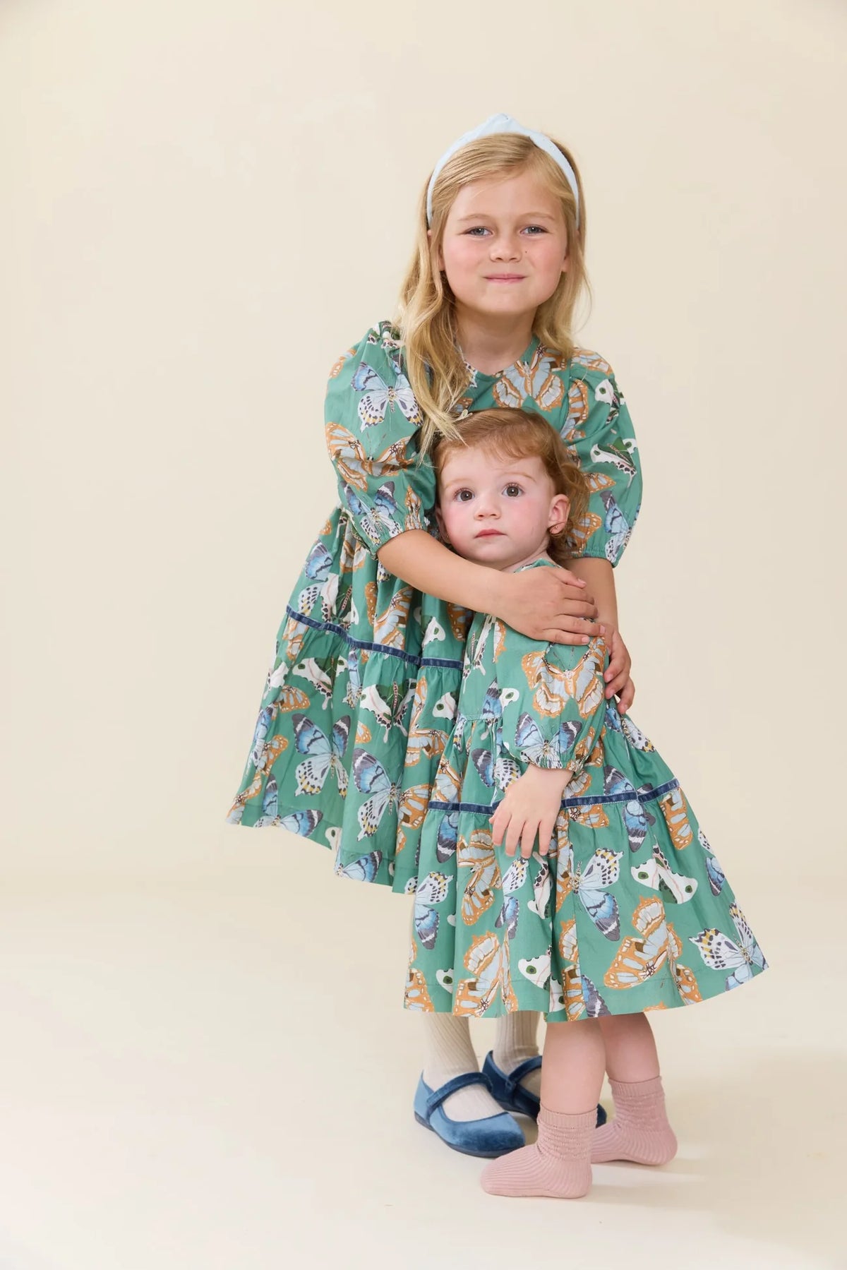 Maribelle Dress-Green Butterflies