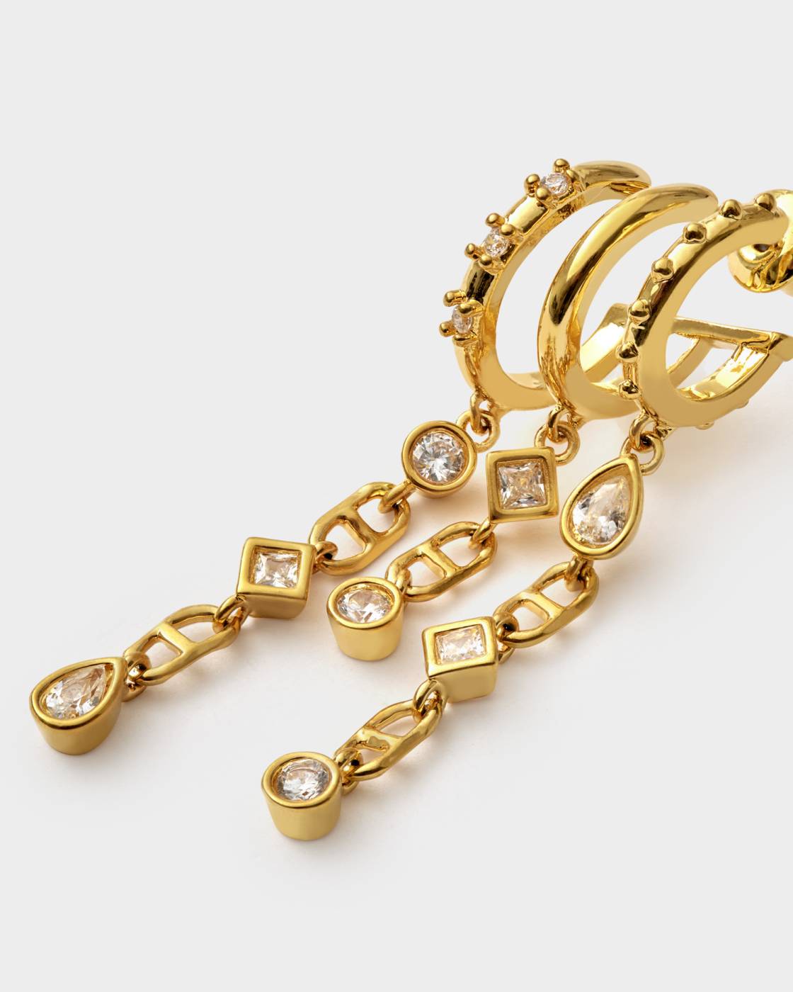 Champagne Hour Waterproof Gold Drop Earrings