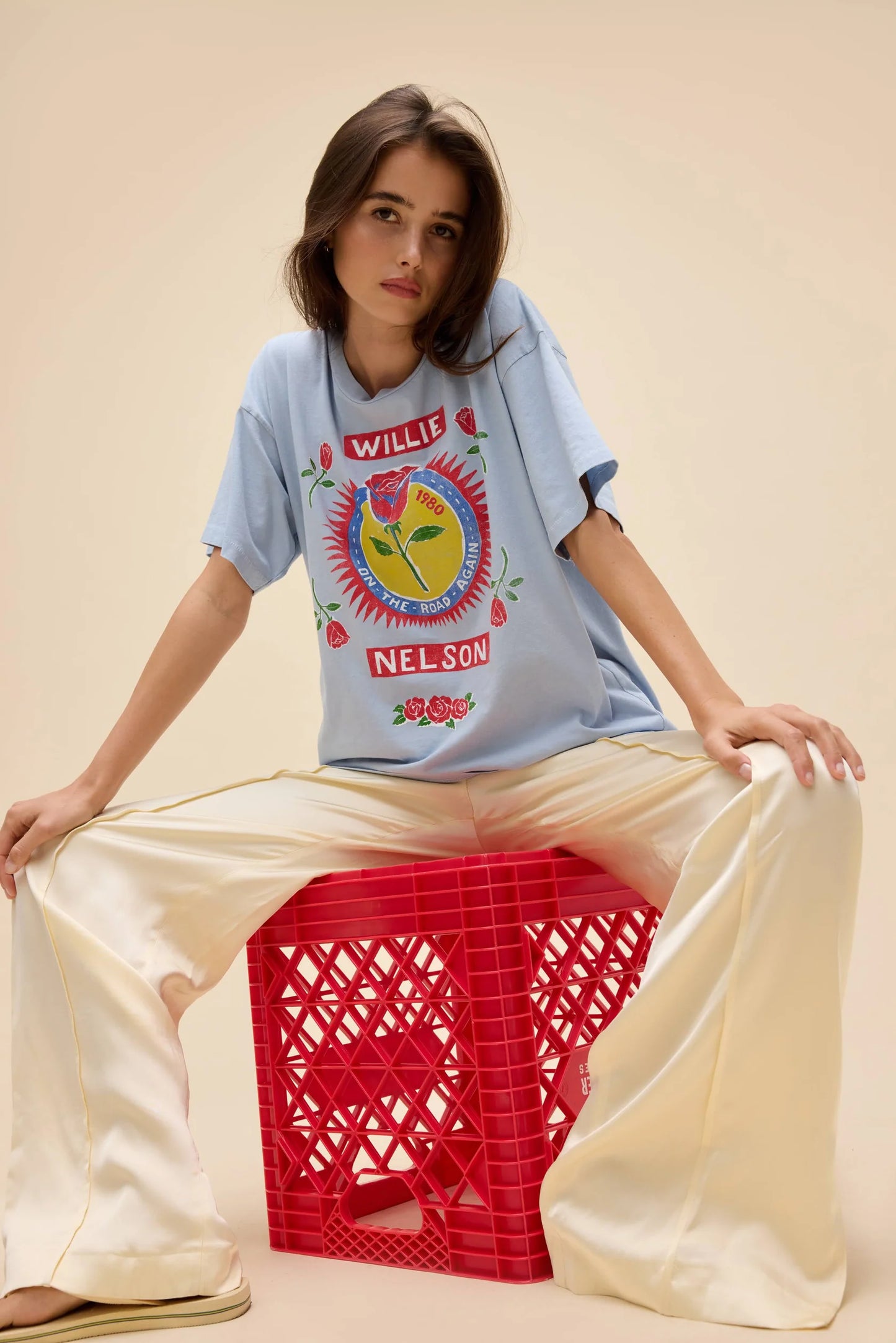 Willie Nelson Rose Label Merch Tee
