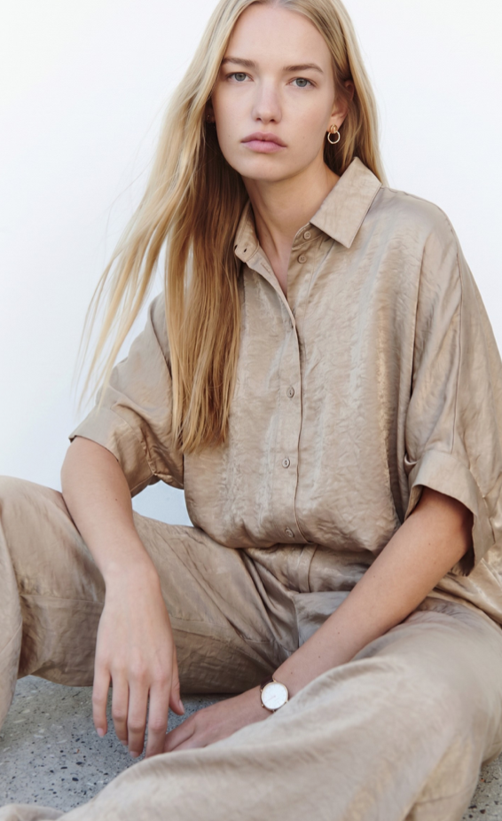 Short Sleeve Balloon Shirt