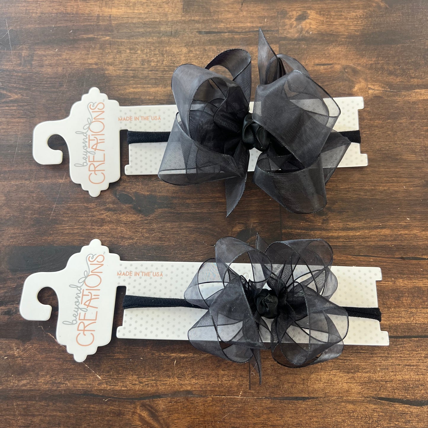 Black Tulle Headband Bows