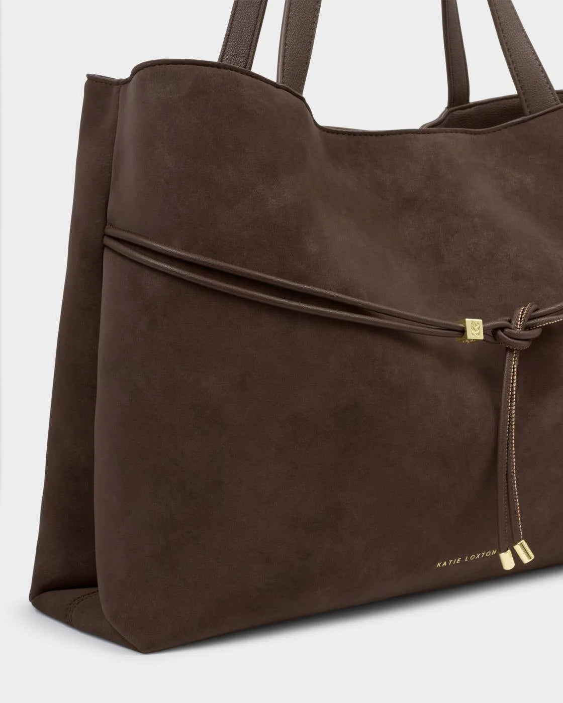 Lori Suedette Tote Bag in Bitter Chocolate
