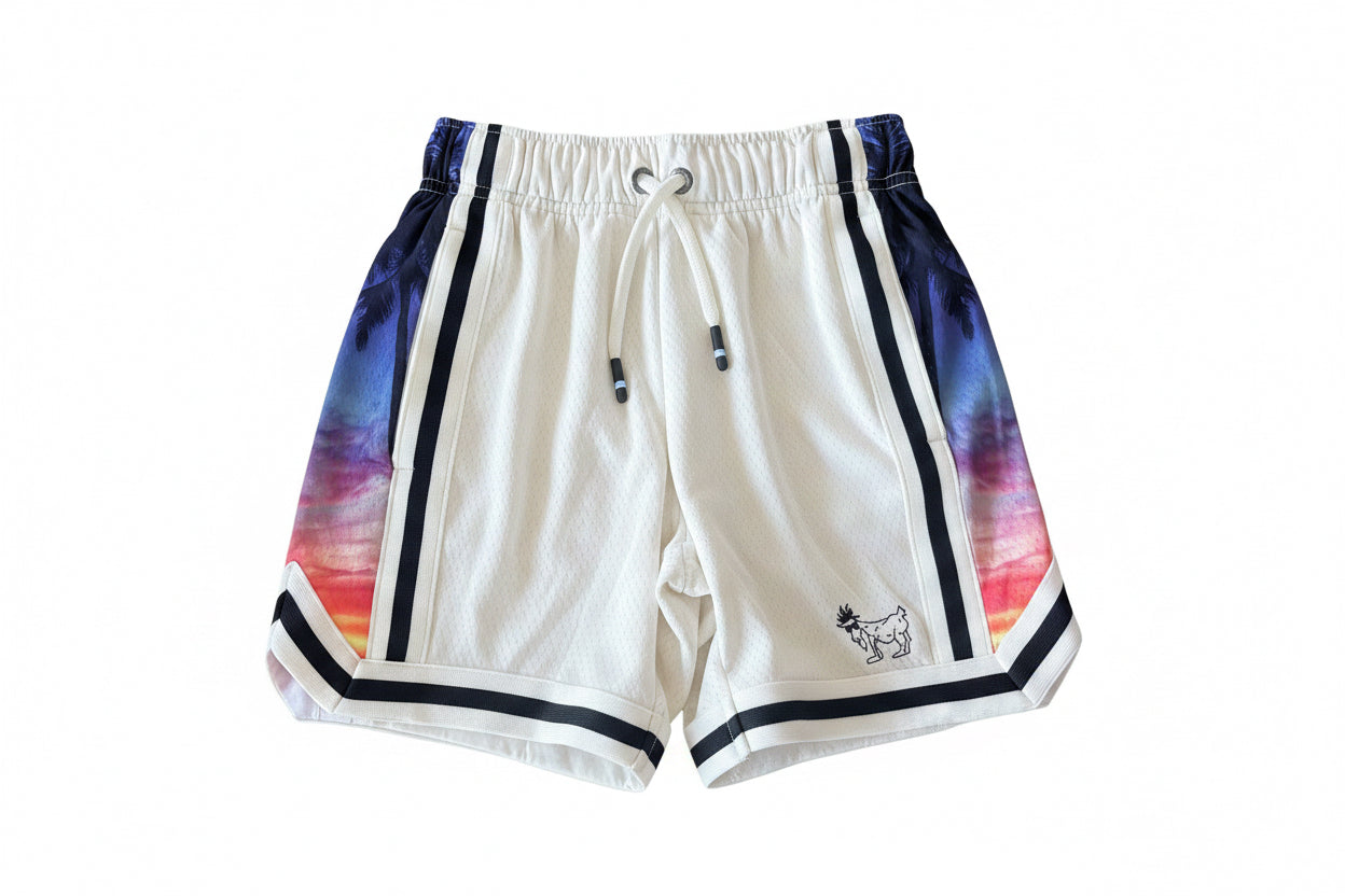 Palm Tree Panel Mesh Short
