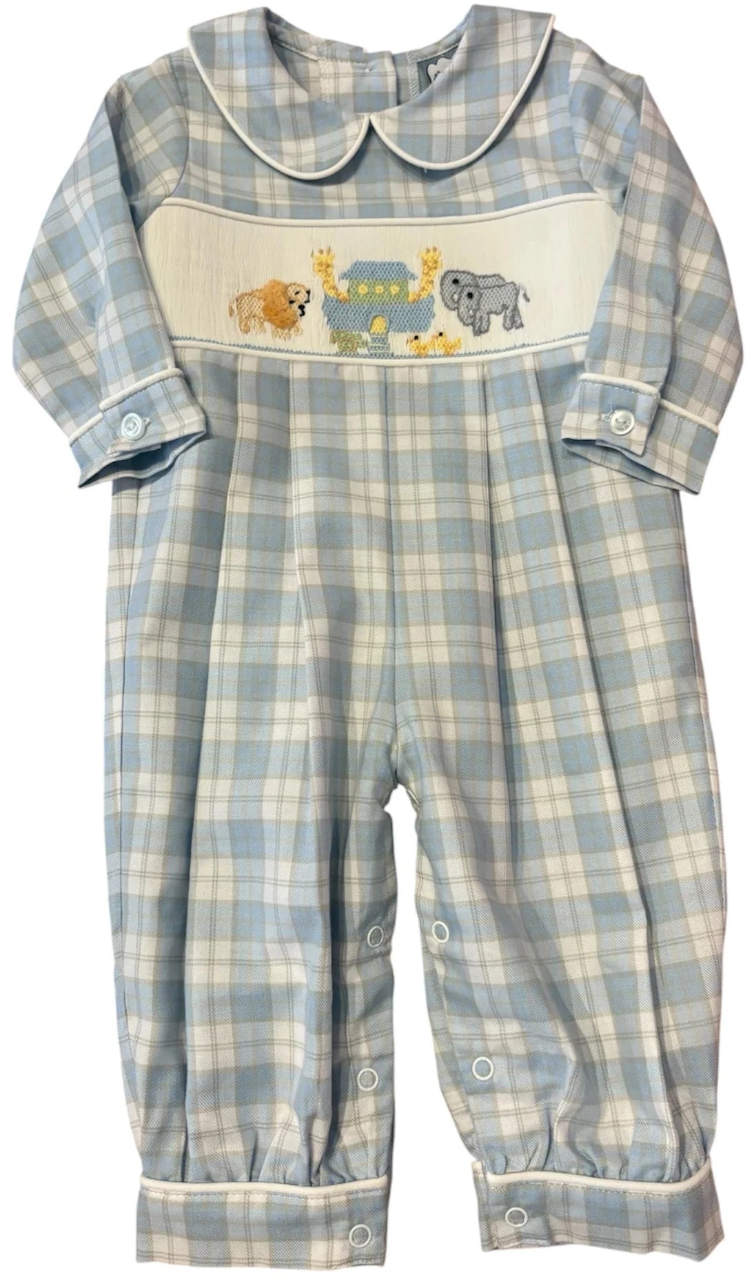 Noah's Ark Smocked Bubble Longall