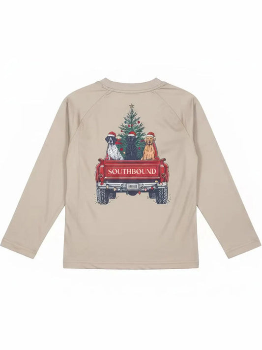 Performance Tee-Christmas Dog Truck
