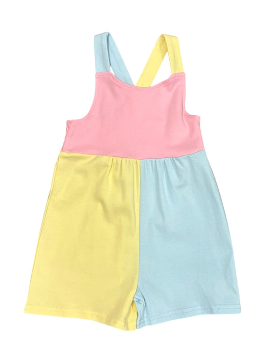 Emma Romper-Pink, Blue & Yellow