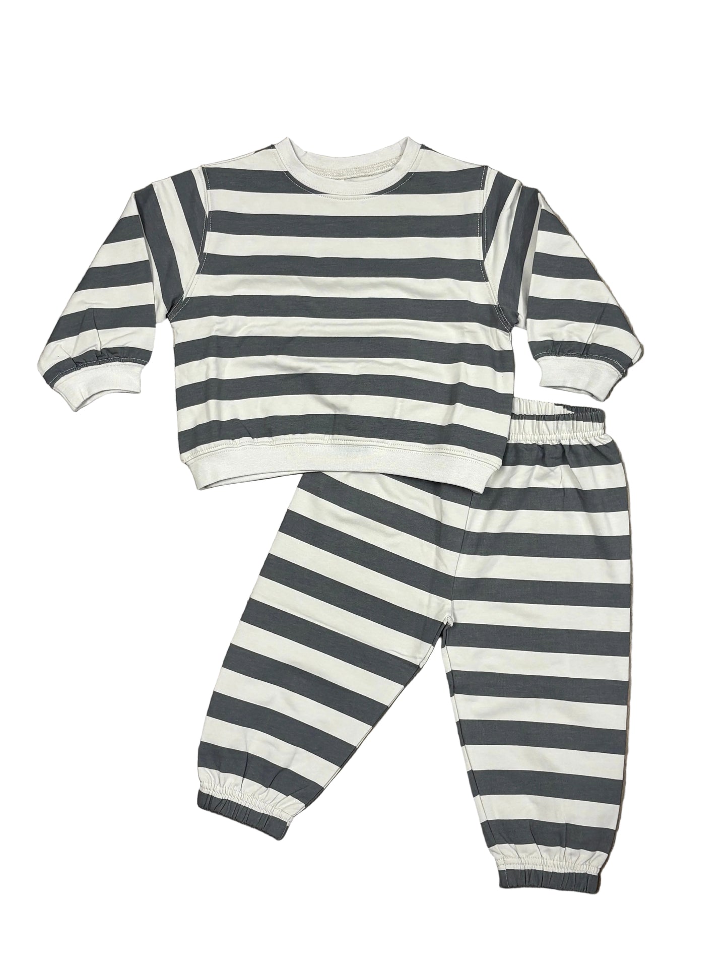 Midnight Stripe Sweatshirt Set