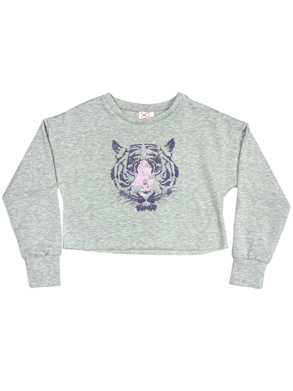 Heather Grey Tiger Bolt Sweatshirt