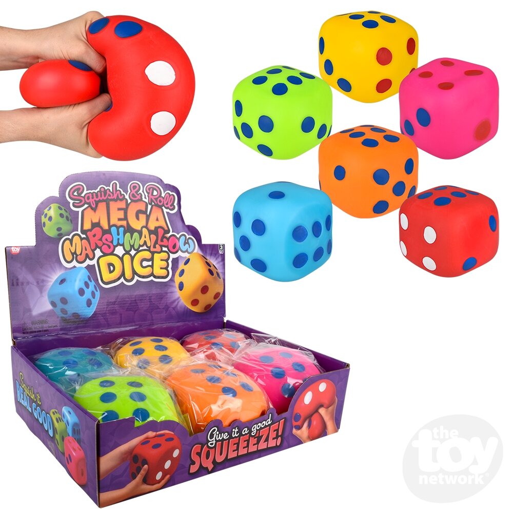 Squish and Roll Mega Marshmallow Dice