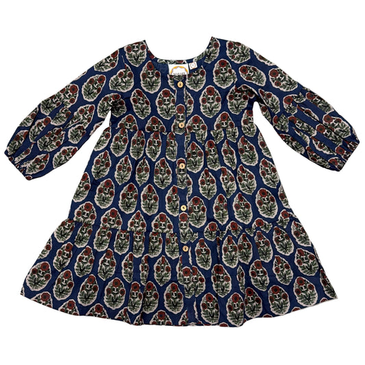 Navy Vintage Floral Cotton Dress