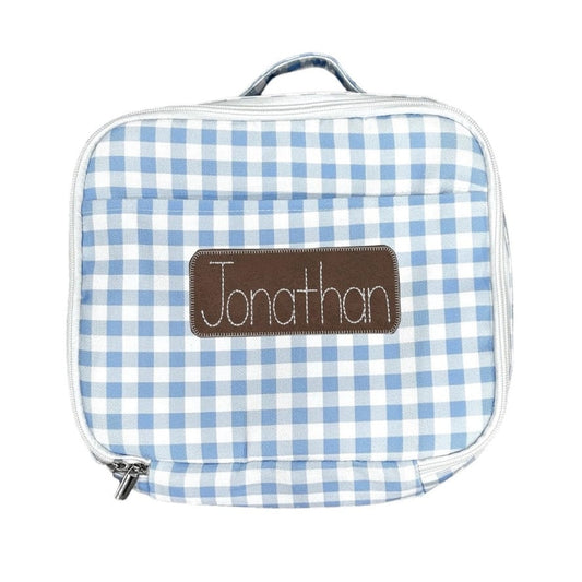Blue Gingham Lunch Box