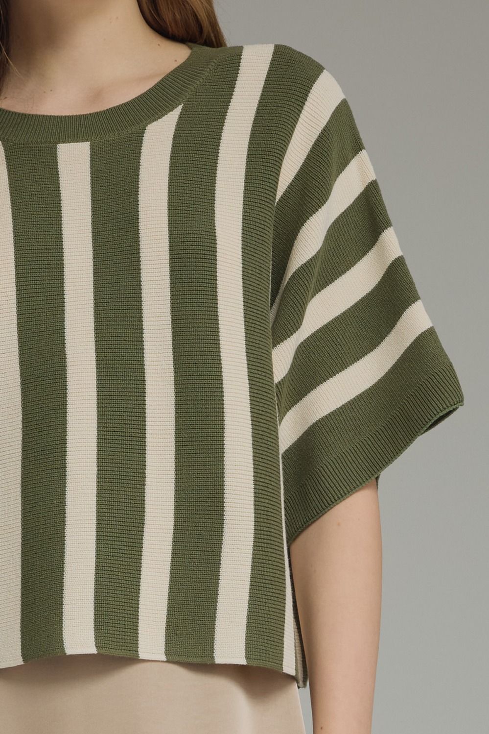 Olive Stripe Top
