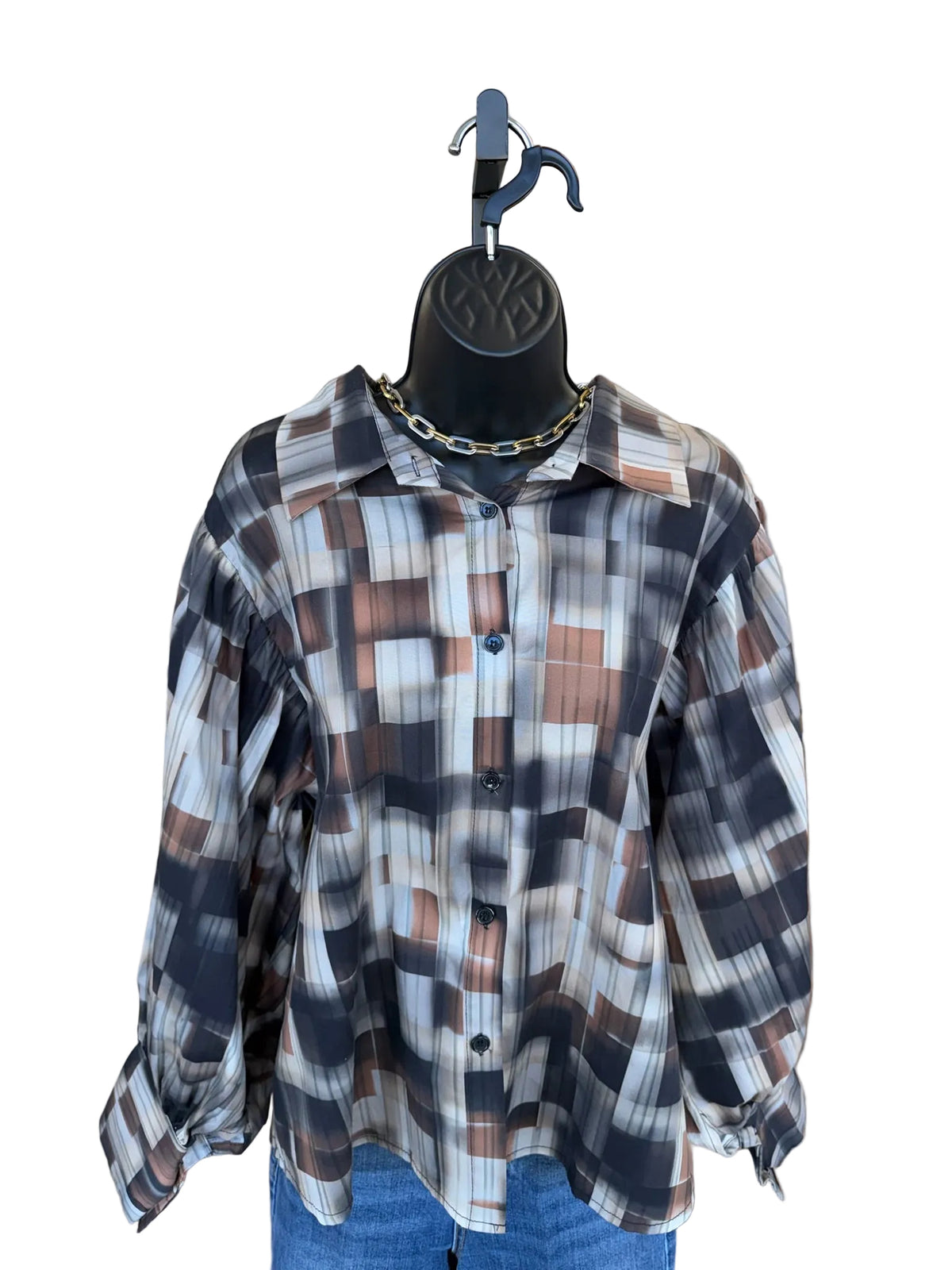 Black Box Woven Button Down Top