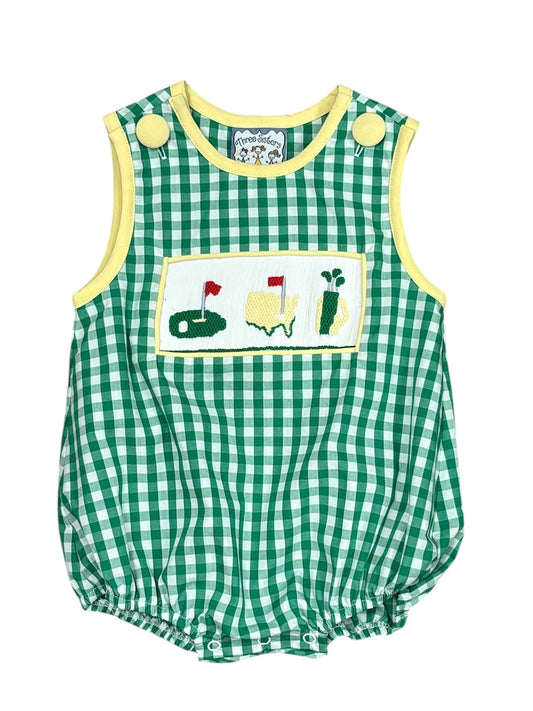 Golf Smocked Boys Bubble