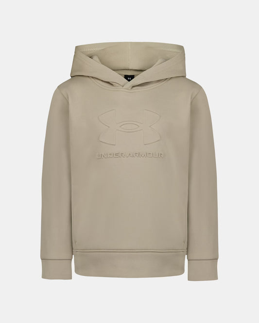 UA Logo Emboss Hoodie-Timberwolf Taupe