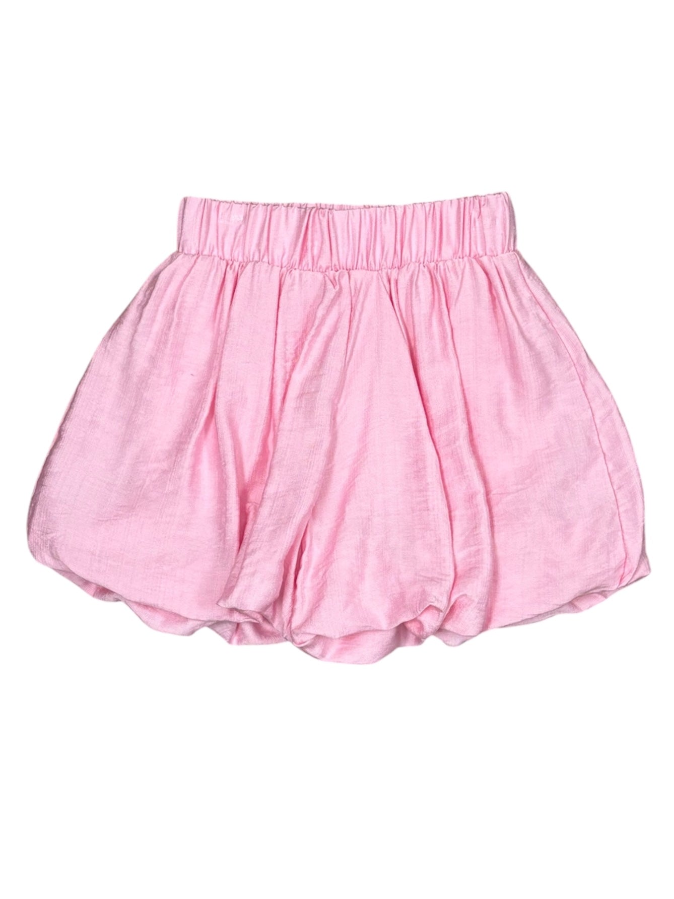 Pink Solid Bubble Short