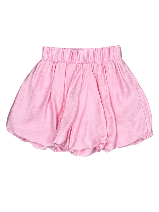 Pink Solid Bubble Short