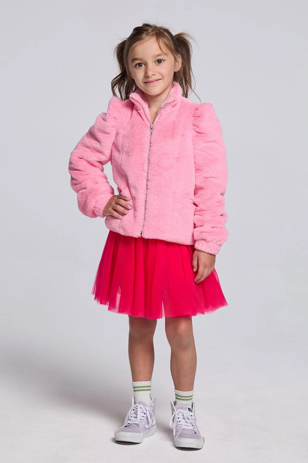 Camelia Girls Puff-Sleeve Jacket