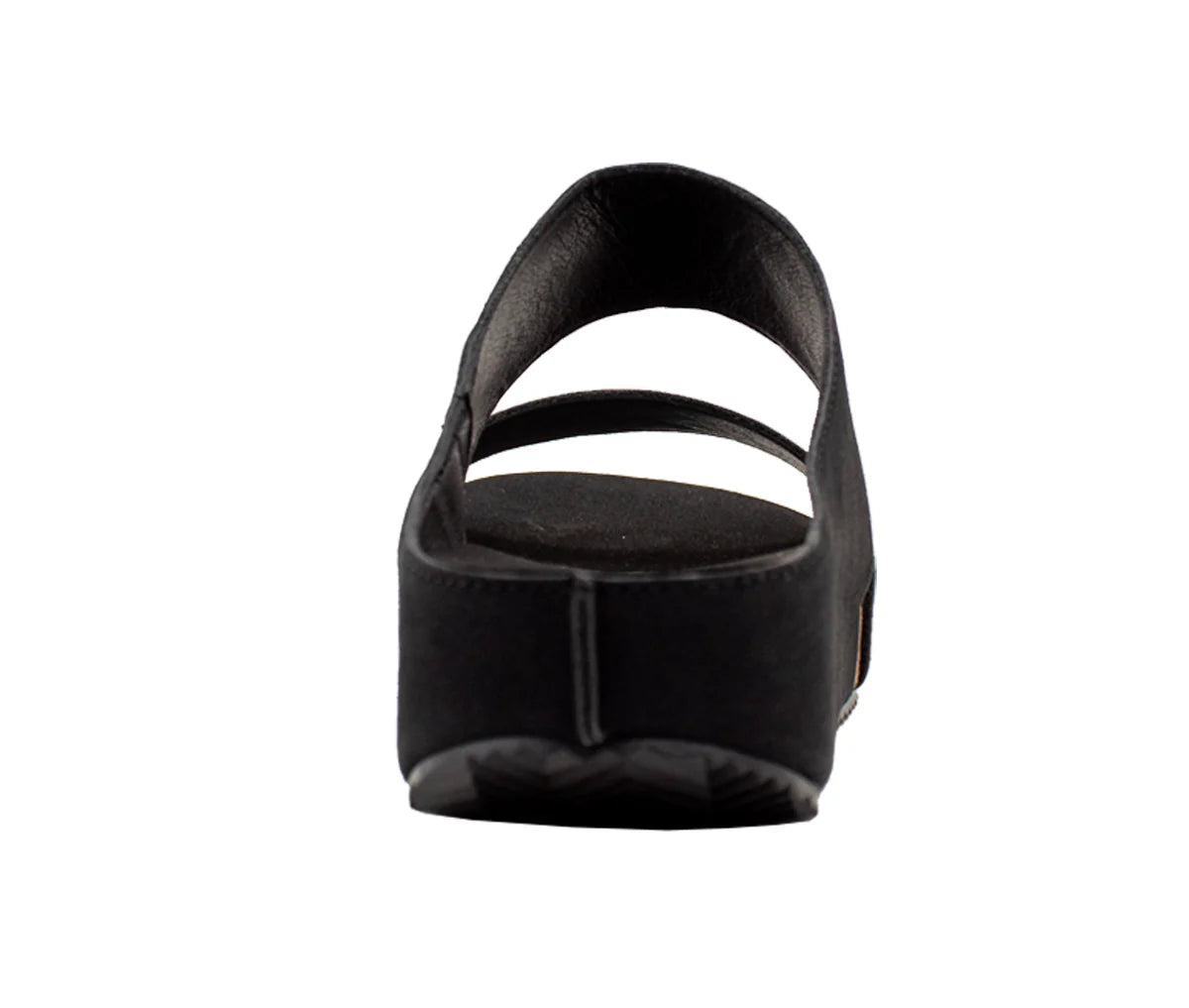 Campfire Faux Leather Sandal - Black