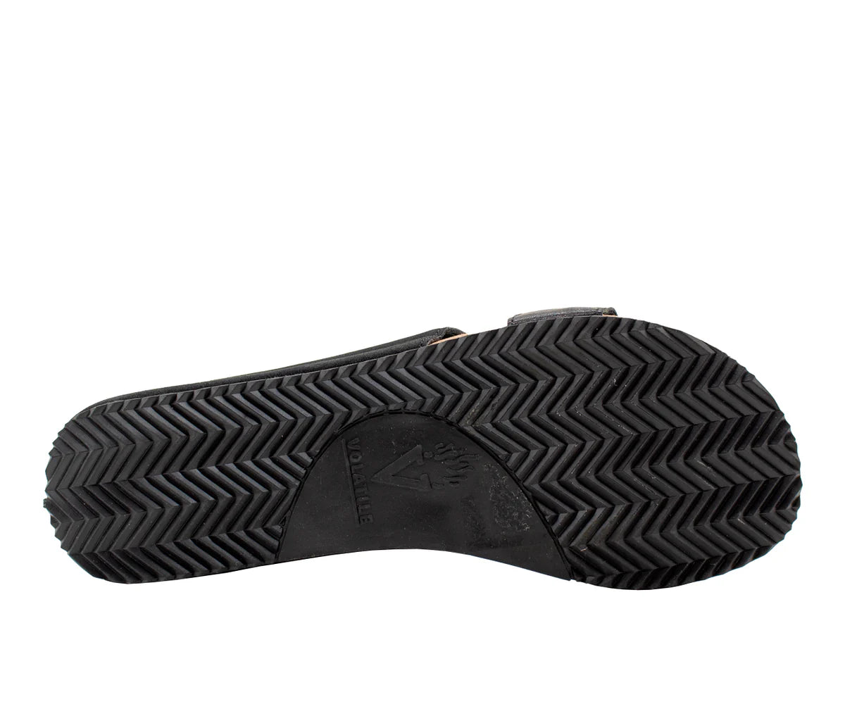 Campfire Faux Leather Sandal - Black