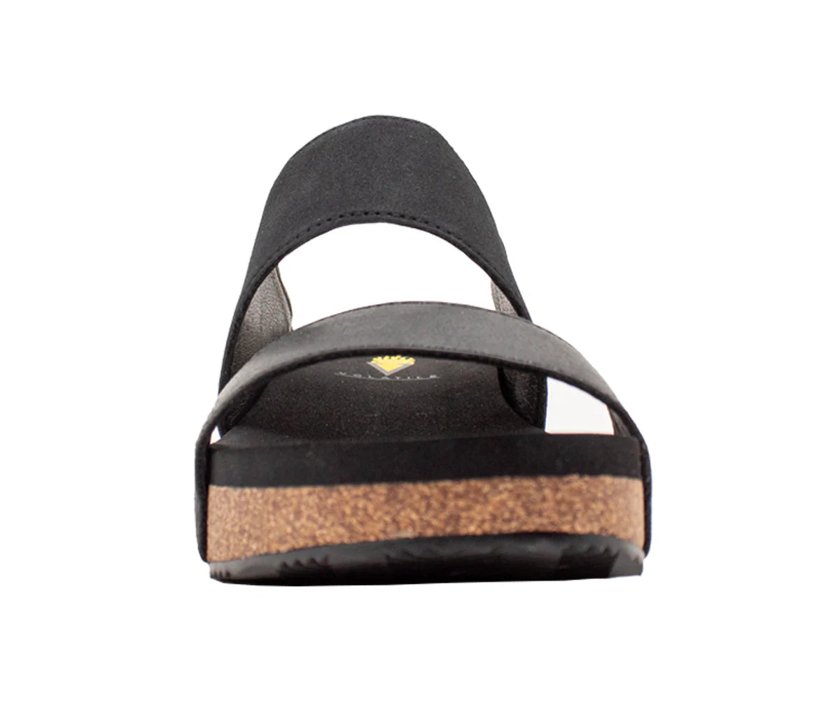 Campfire Faux Leather Sandal - Black