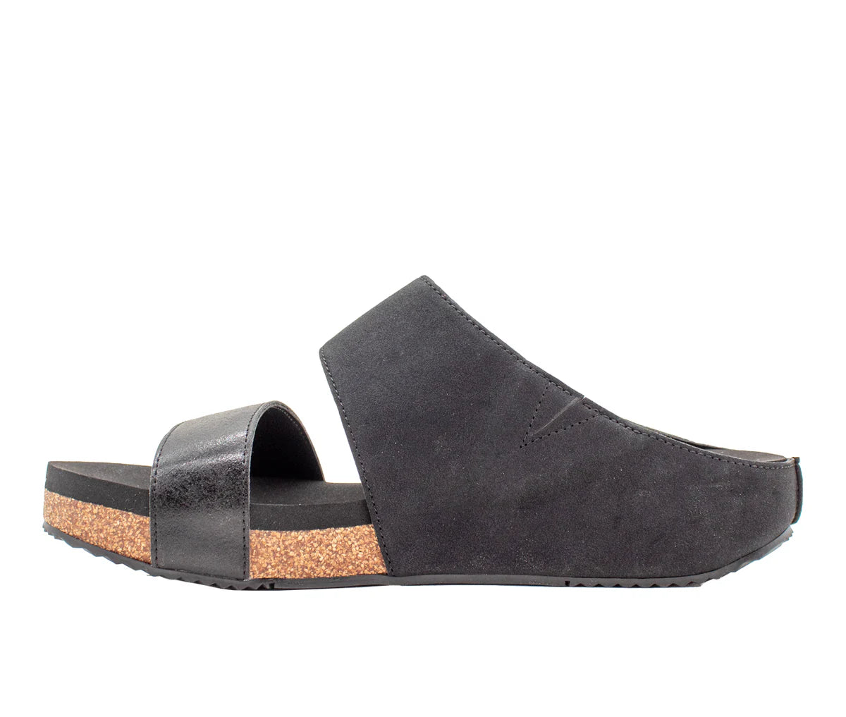 Campfire Faux Leather Sandal - Black
