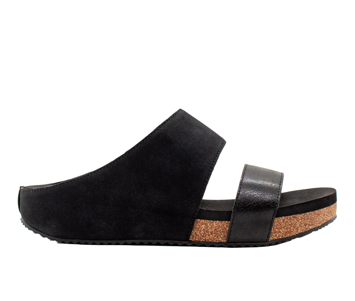 Campfire Faux Leather Sandal - Black