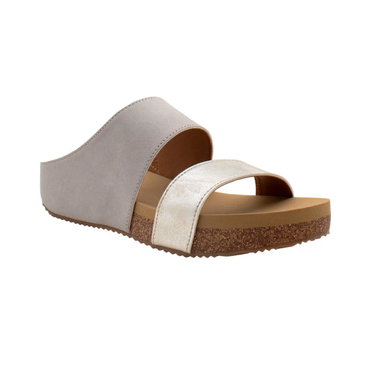 Campfire Faux Leather Sandal - Gray