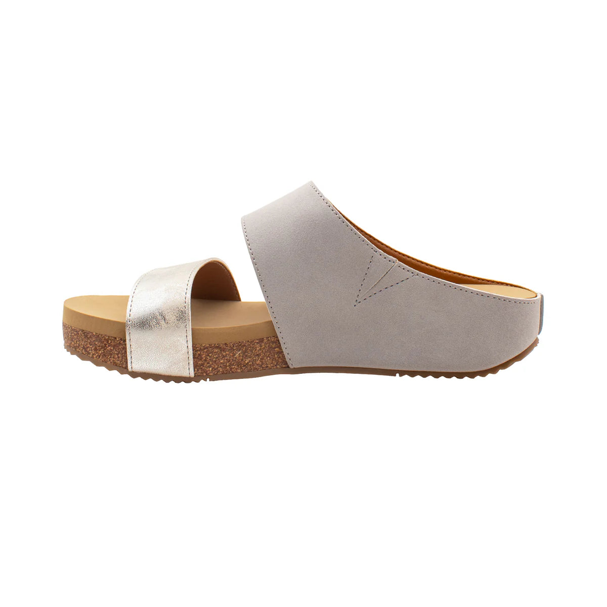 Campfire Faux Leather Sandal - Gray