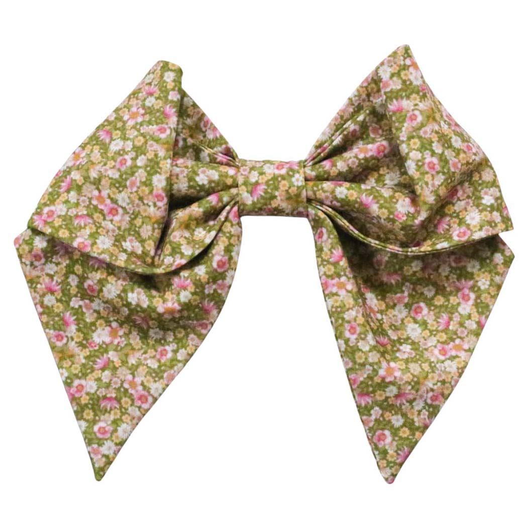 Olive Petal Classic Bow